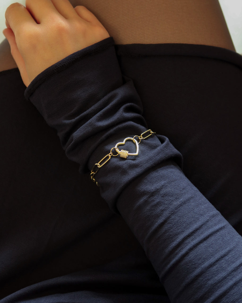 BRANSOLETKA z grubego łańcucha | do charmsów