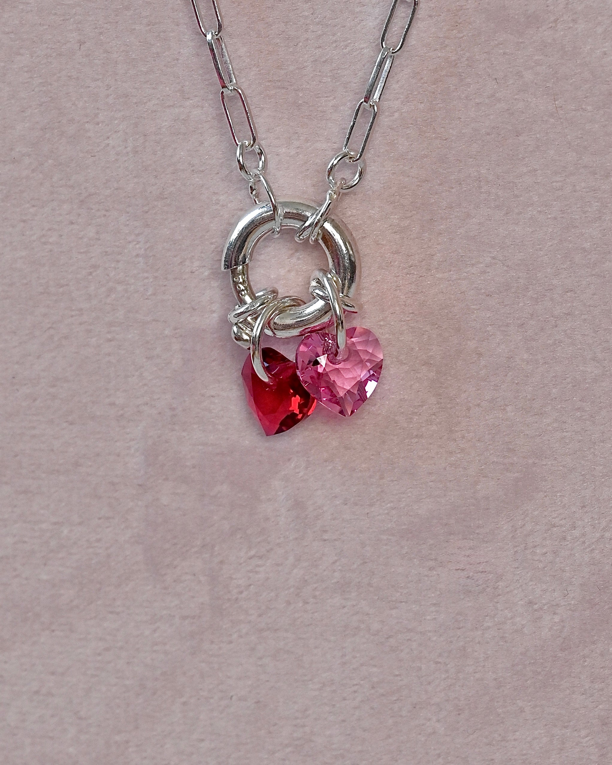 CARMILLA mini charm with Swarovski heart | charms on a large ring