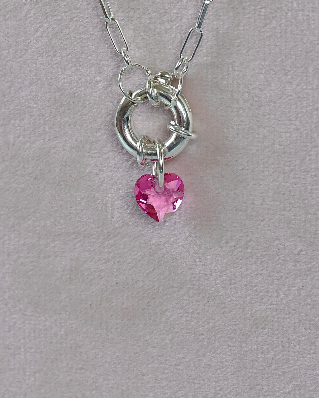 CARMILLA mini charm with Swarovski heart | charms on a large ring