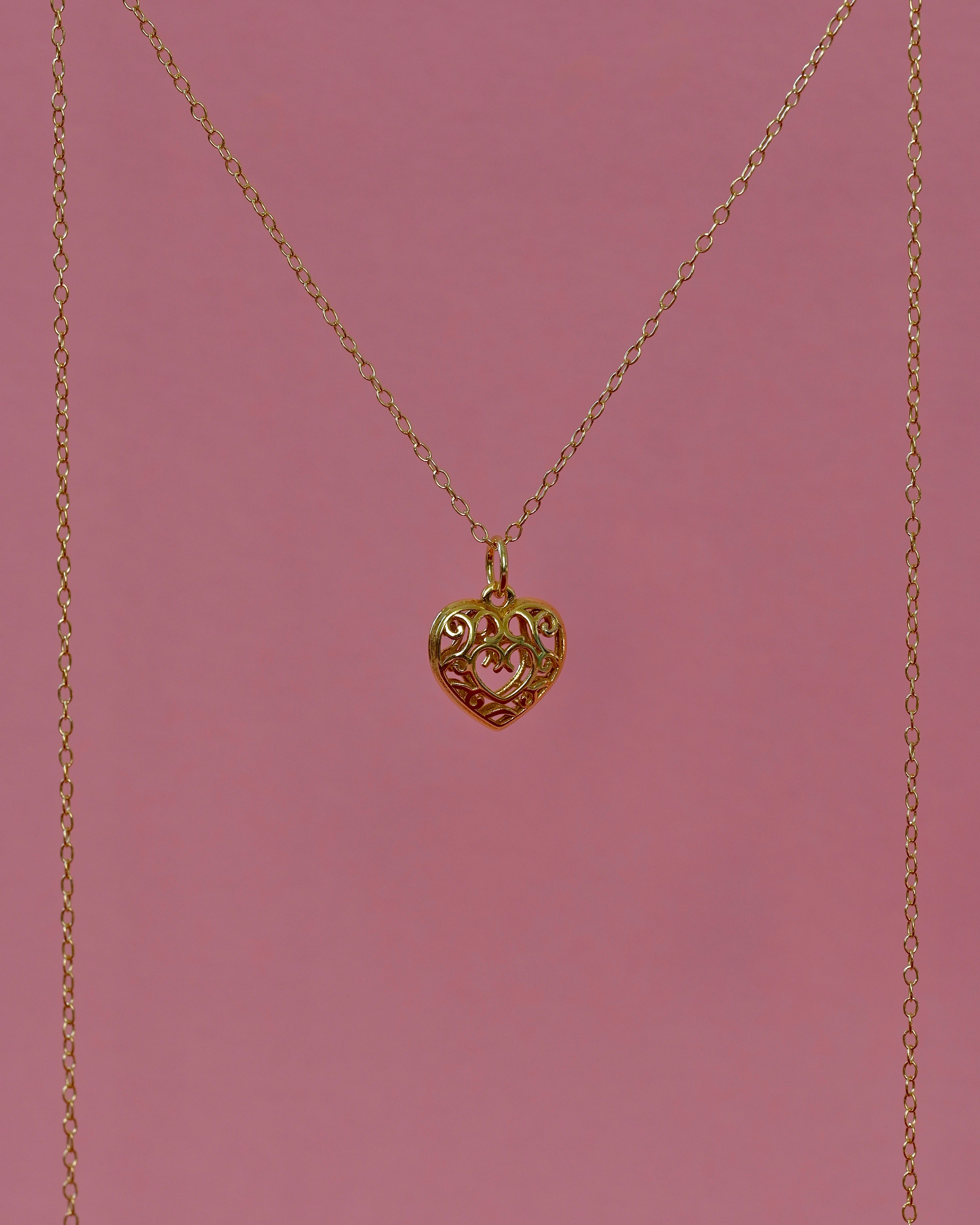 JULIET openwork heart necklace