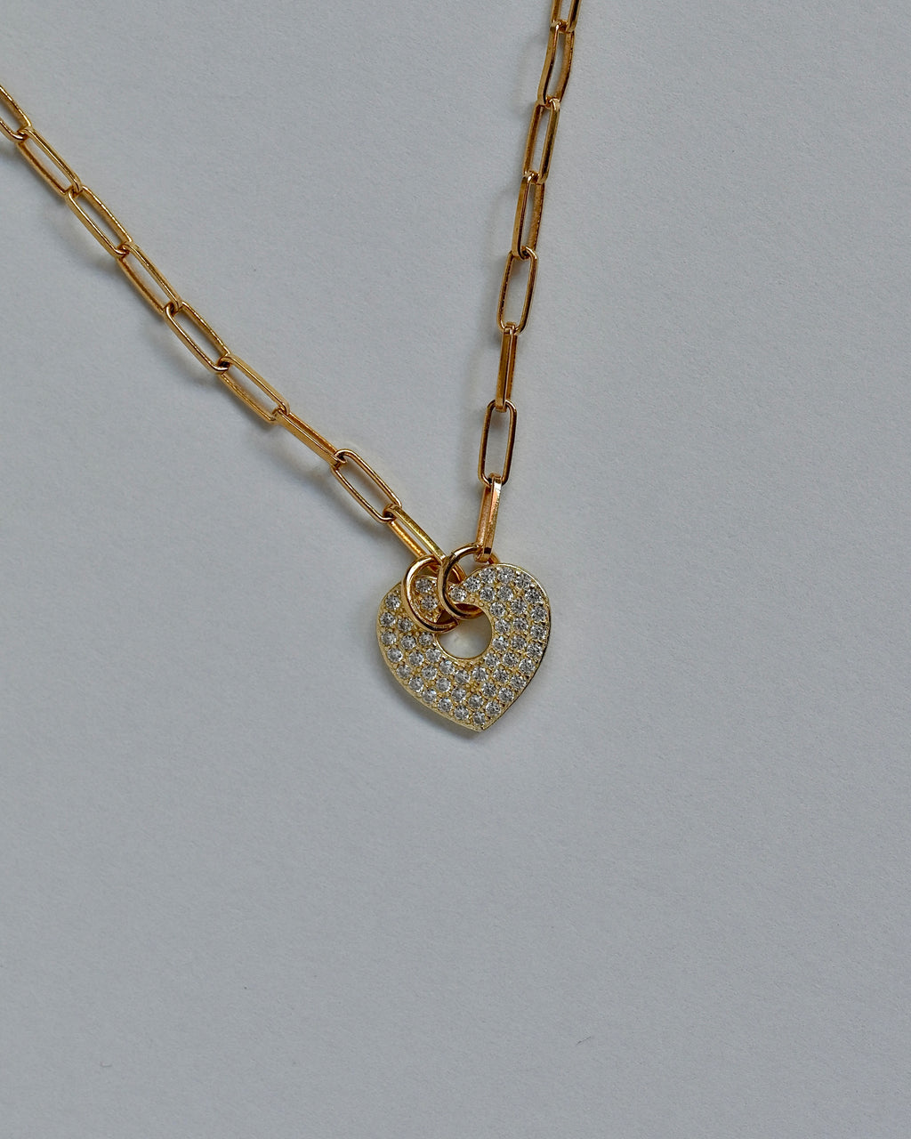 LOVE LETTER necklace with a heart with zircons | limited edition