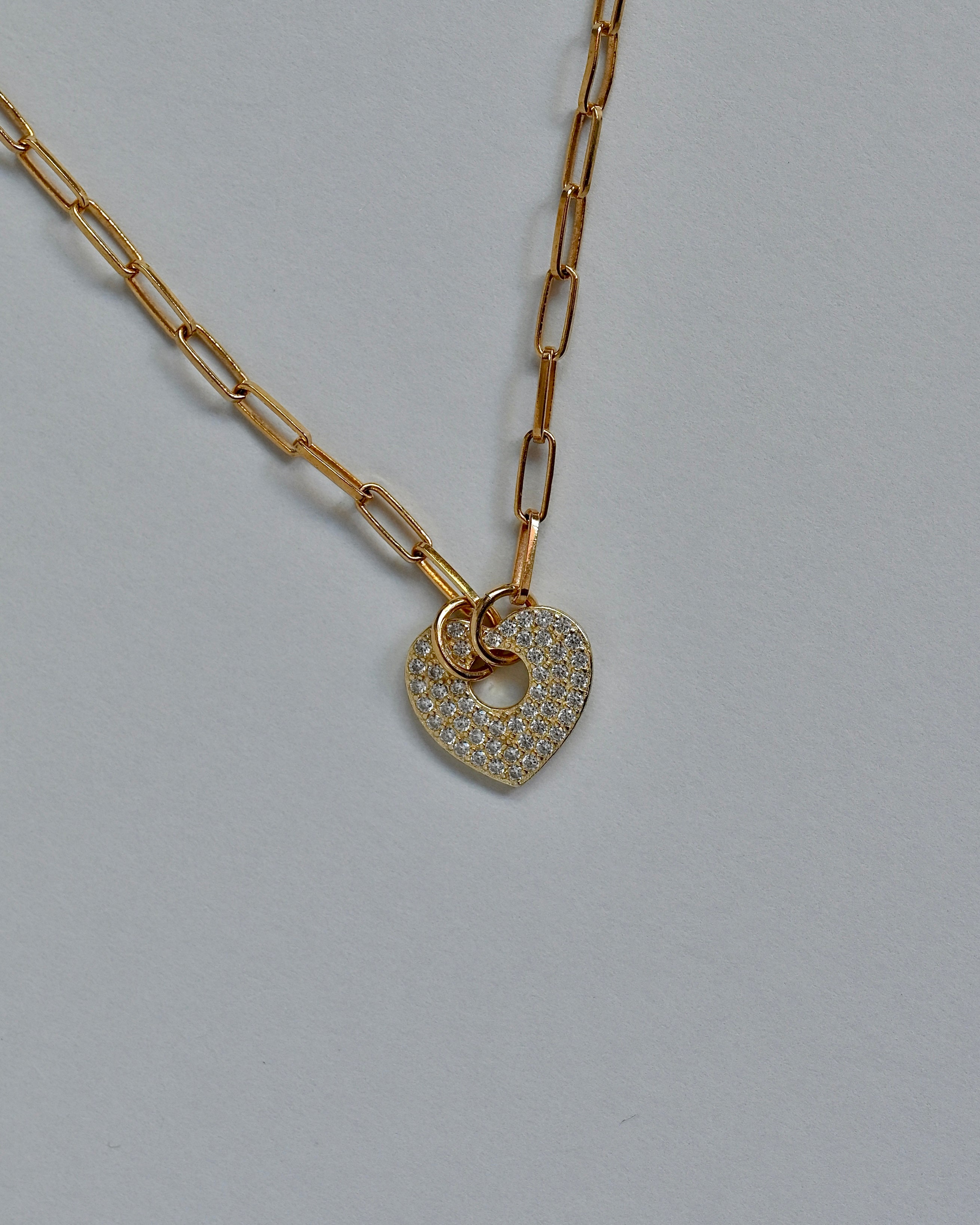 LOVE LETTER necklace with a heart with zircons | limited edition
