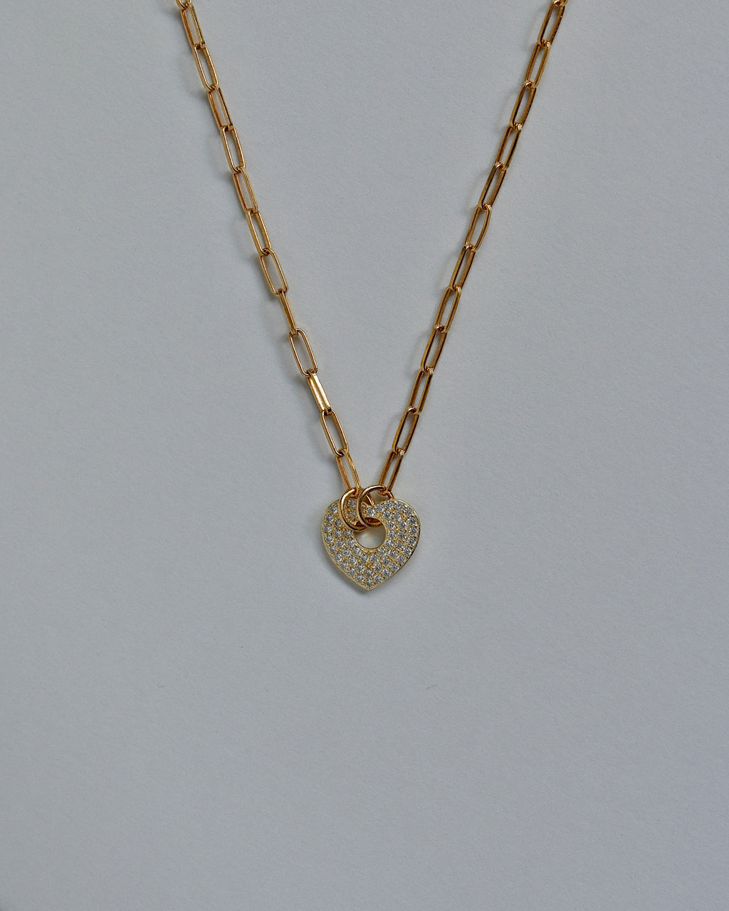 LOVE LETTER necklace with a heart with zircons | limited edition