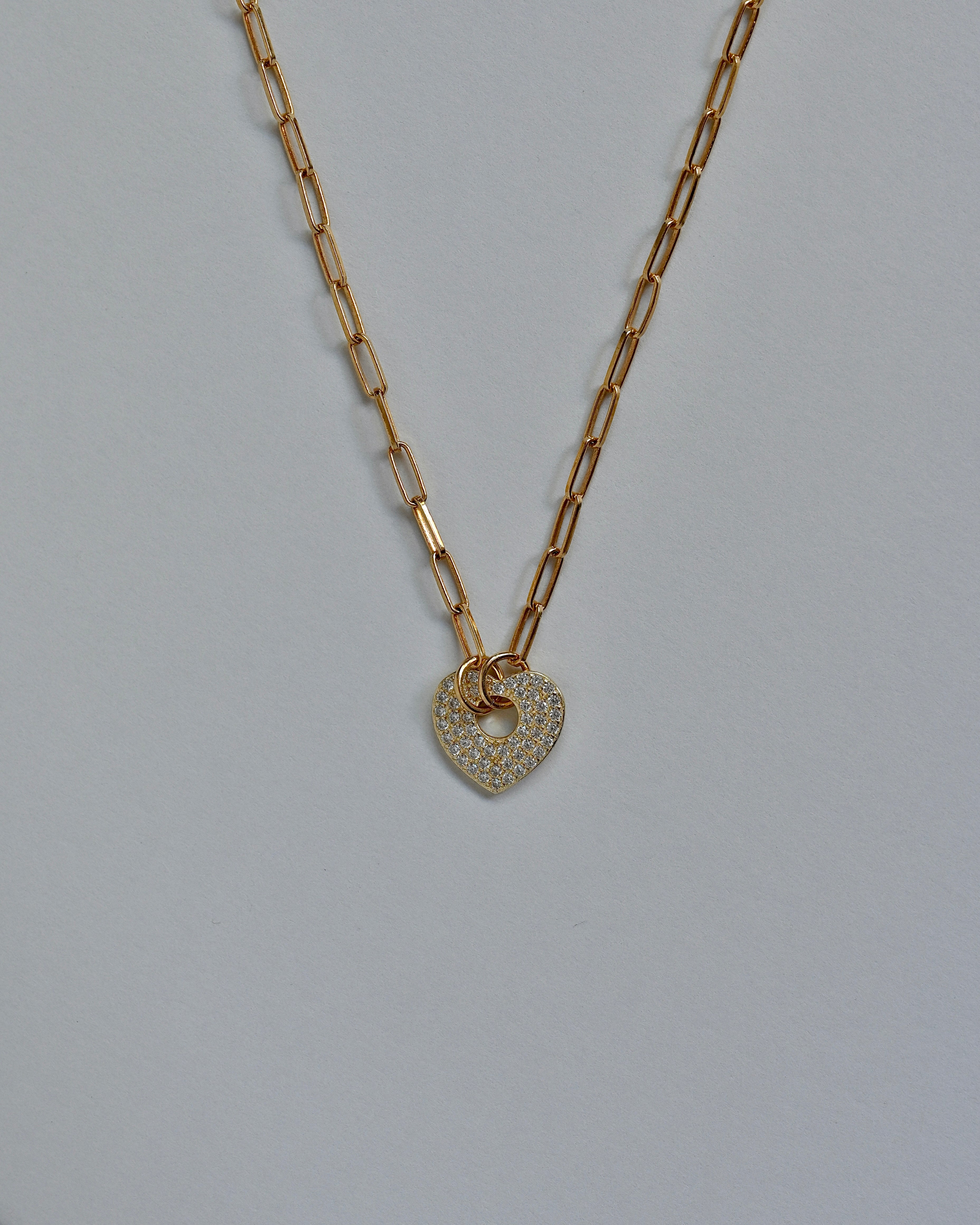 LOVE LETTER necklace with a heart with zircons | limited edition