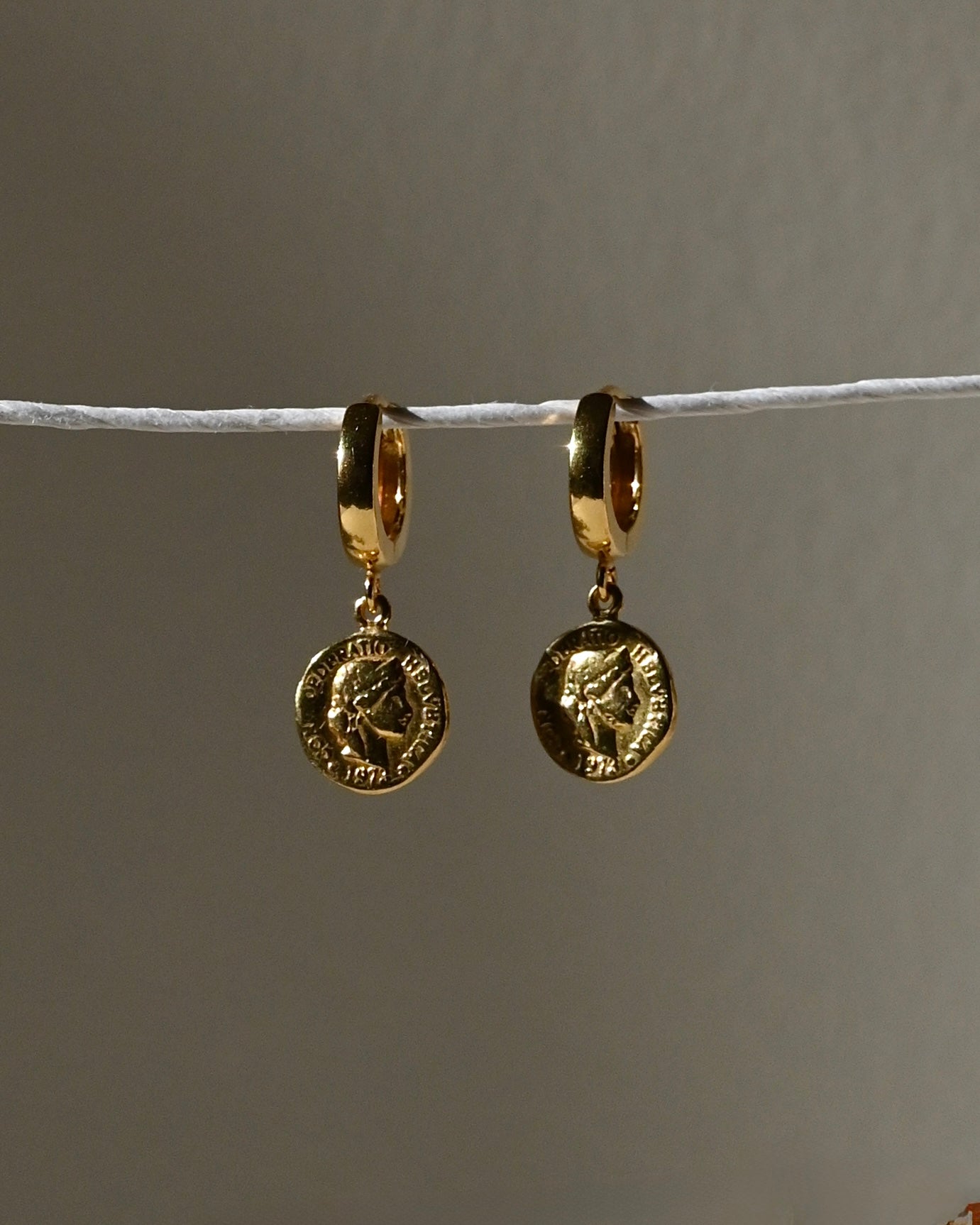 ATENA kolczyki z monetami w stylu antycznym