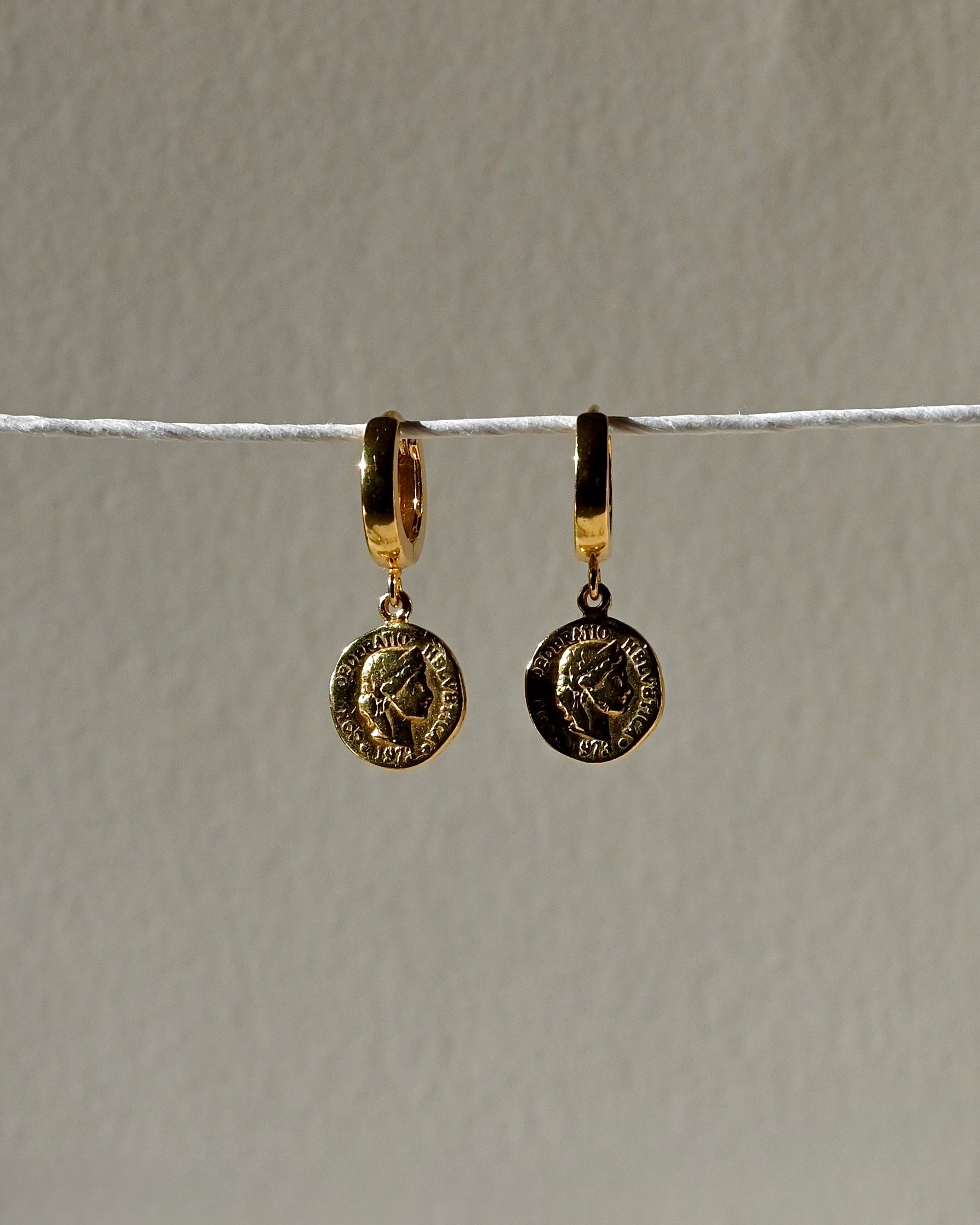 ATENA kolczyki z monetami w stylu antycznym