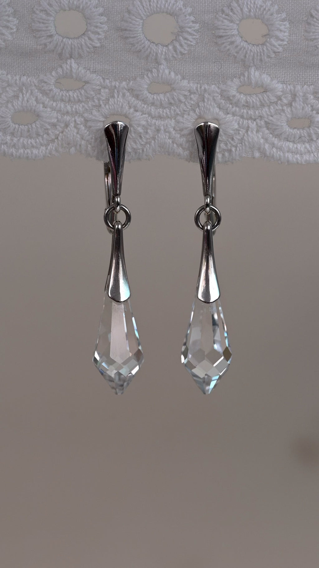 SELKIE’S TEAR Swarovski Drop Crystal Earrings | Sharon