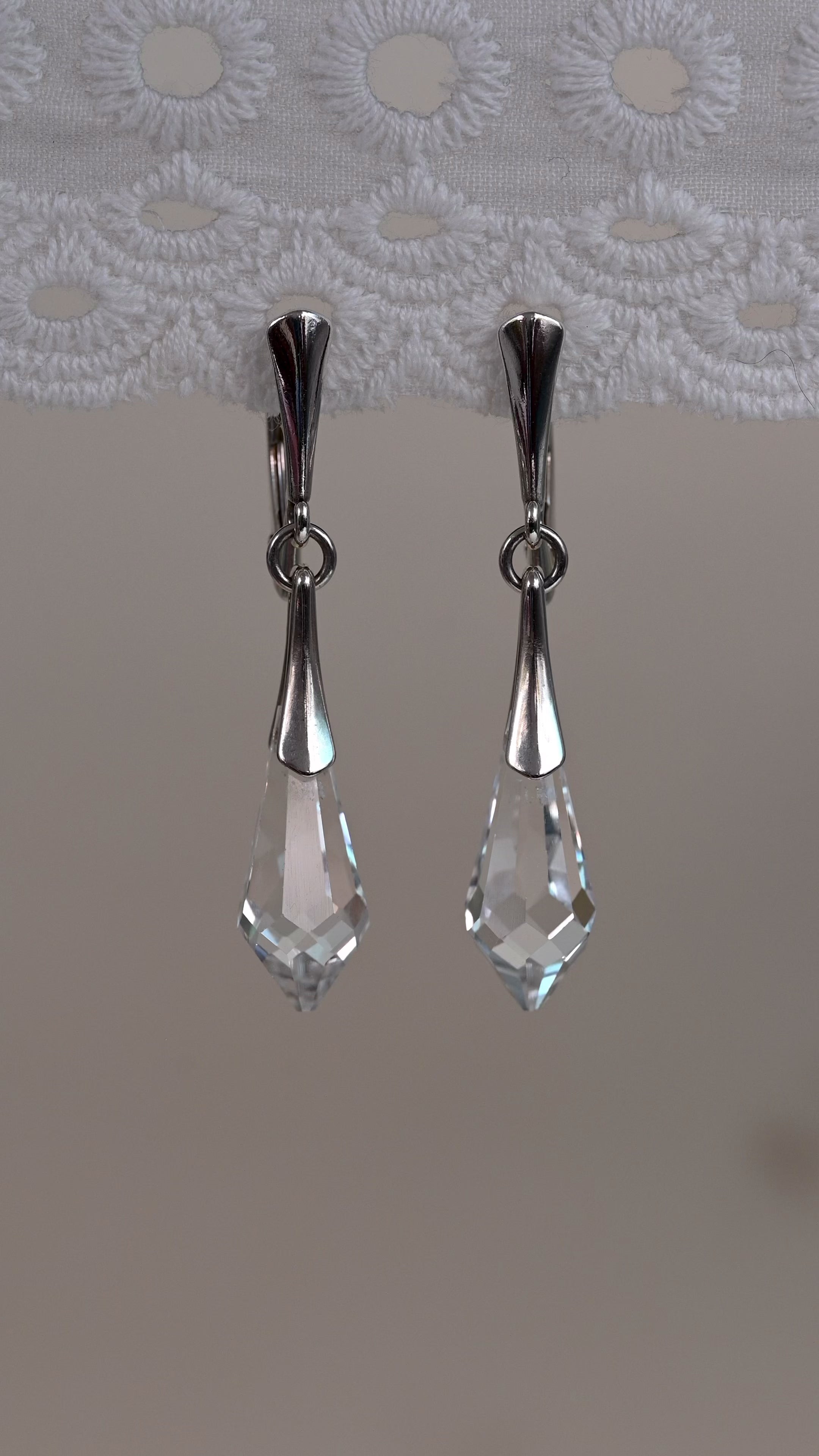 SELKIE’S TEAR Swarovski Drop Crystal Earrings | Sharon
